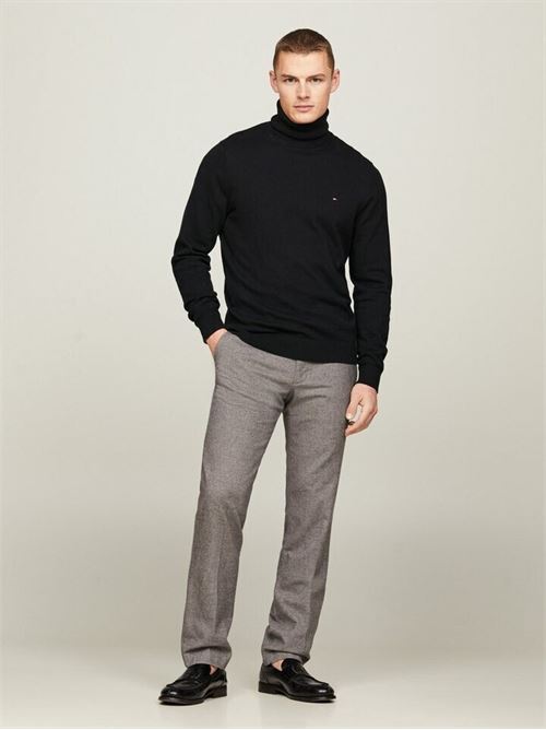 pima org ctn cashmere rol neck TOMMY HILFIGER | MW0MW28048BDS